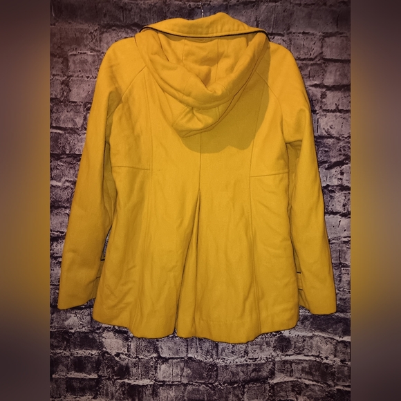 Steve Madden Yellow Pea Coat sz XL - Picture 3 of 3